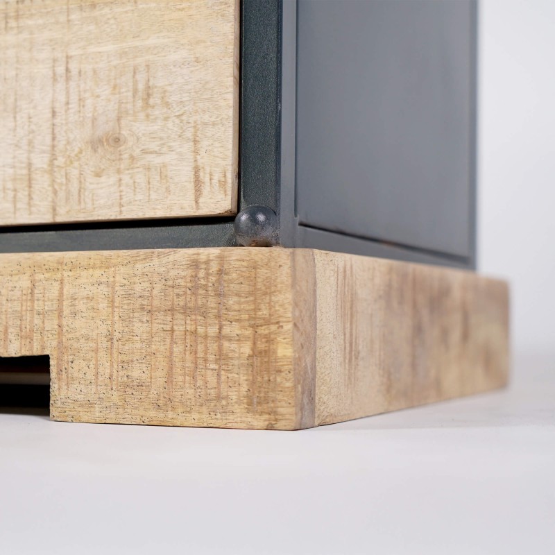 TV-Möbel 150 cm aus Massivholz und Metall - Cambridge