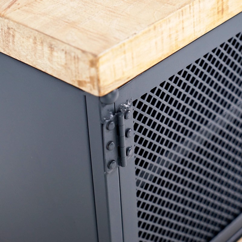 TV-Möbel 150 cm aus Massivholz und Metall - Cambridge