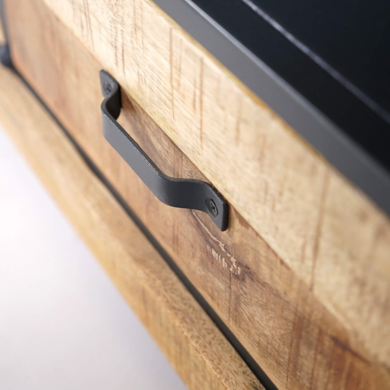 TV-Möbel 150 cm aus Massivholz und Metall - Cambridge