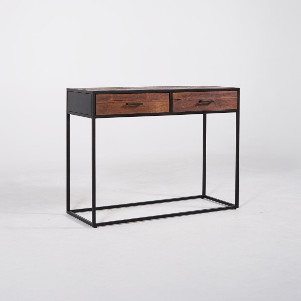 Industrielle Konsole aus recyceltem Holz - Recycled