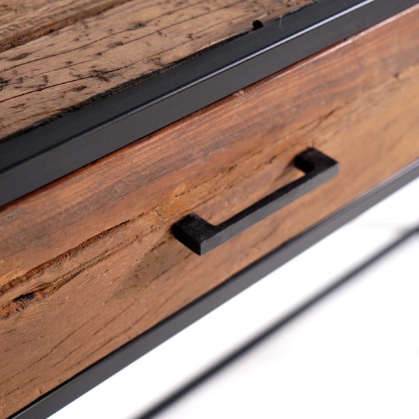 Industrielle Konsole aus recyceltem Holz - Recycled