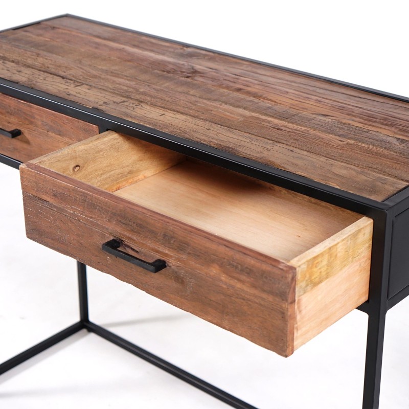 Industrielle Konsole aus recyceltem Holz - Recycled
