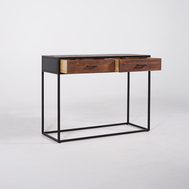 Industrielle Konsole aus recyceltem Holz - Recycled