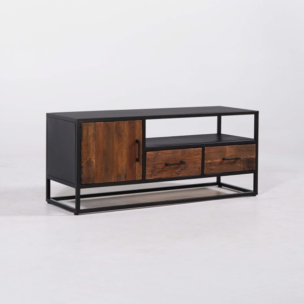 Kleines industrielles TV-Möbel aus recyceltem Holz - Recycled