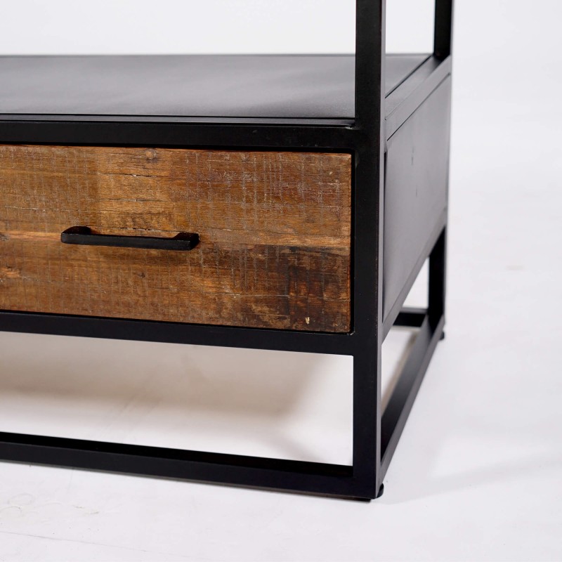 Kleines industrielles TV-Möbel aus recyceltem Holz - Recycled