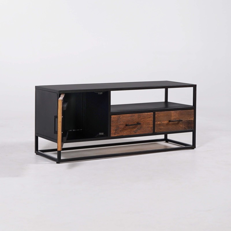 Kleines industrielles TV-Möbel aus recyceltem Holz - Recycled
