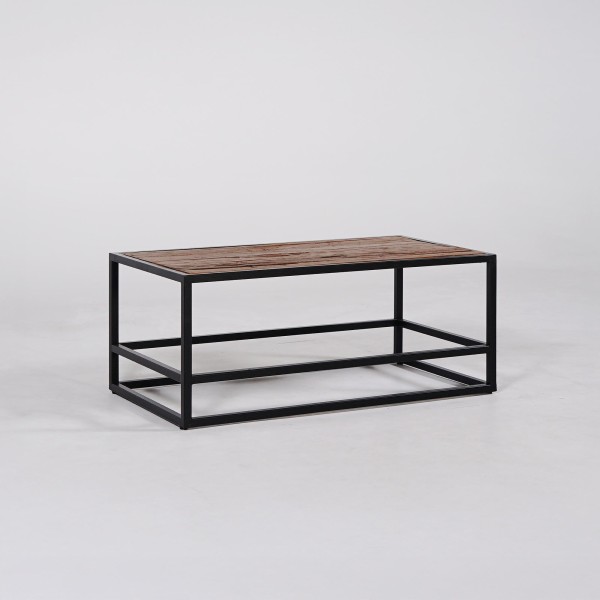 Couchtisch aus Holz und Metall - Recycled