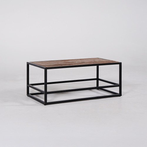 Couchtisch aus Holz und Metall - Recycled