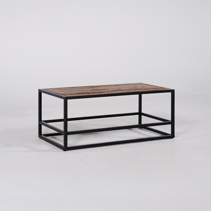Couchtisch aus Holz und Metall - Recycled