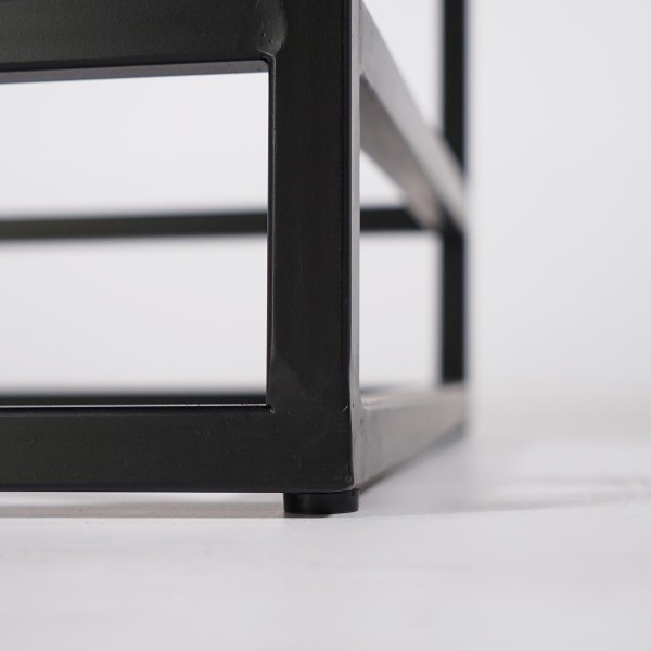 Couchtisch aus Holz und Metall - Recycled