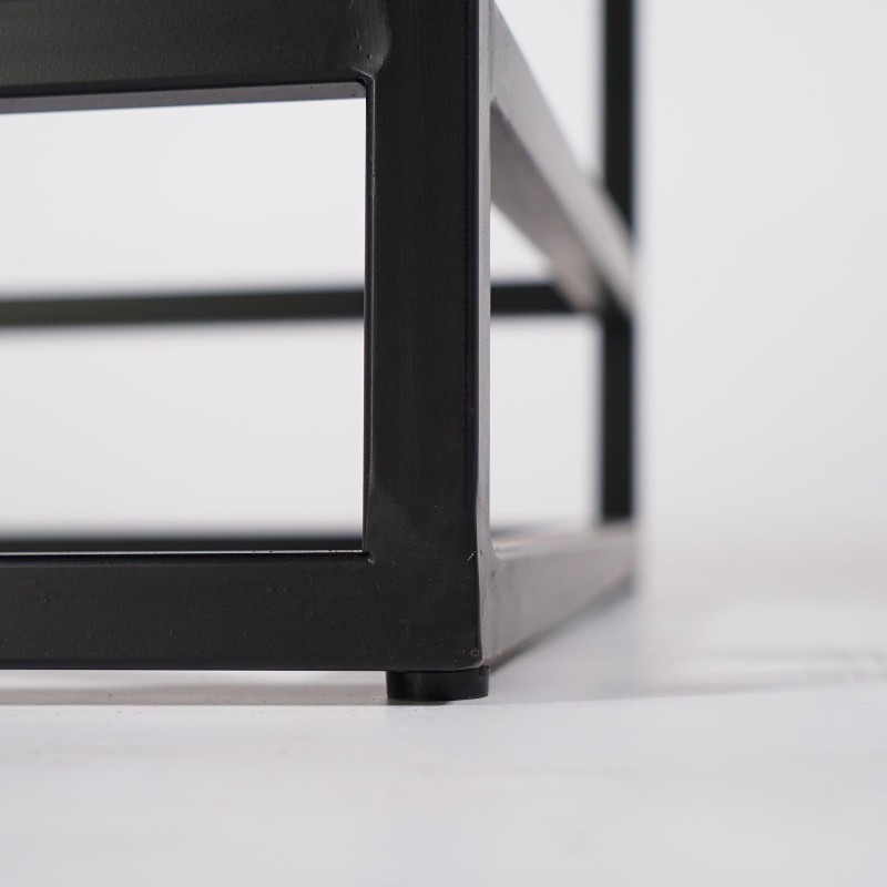 Couchtisch aus Holz und Metall - Recycled