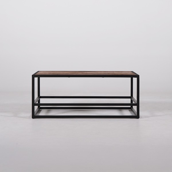 Couchtisch aus Holz und Metall - Recycled