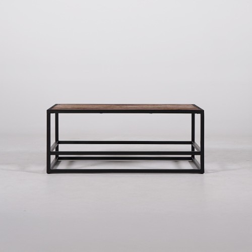 Couchtisch aus Holz und Metall - Recycled