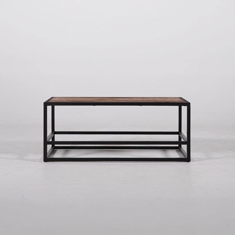Couchtisch aus Holz und Metall - Recycled