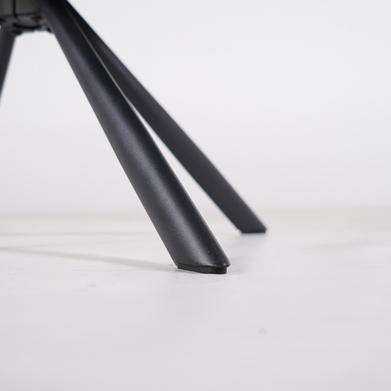 Drehbarer Esszimmerstuhl aus anthrazitfarbenem Stoff – Avola