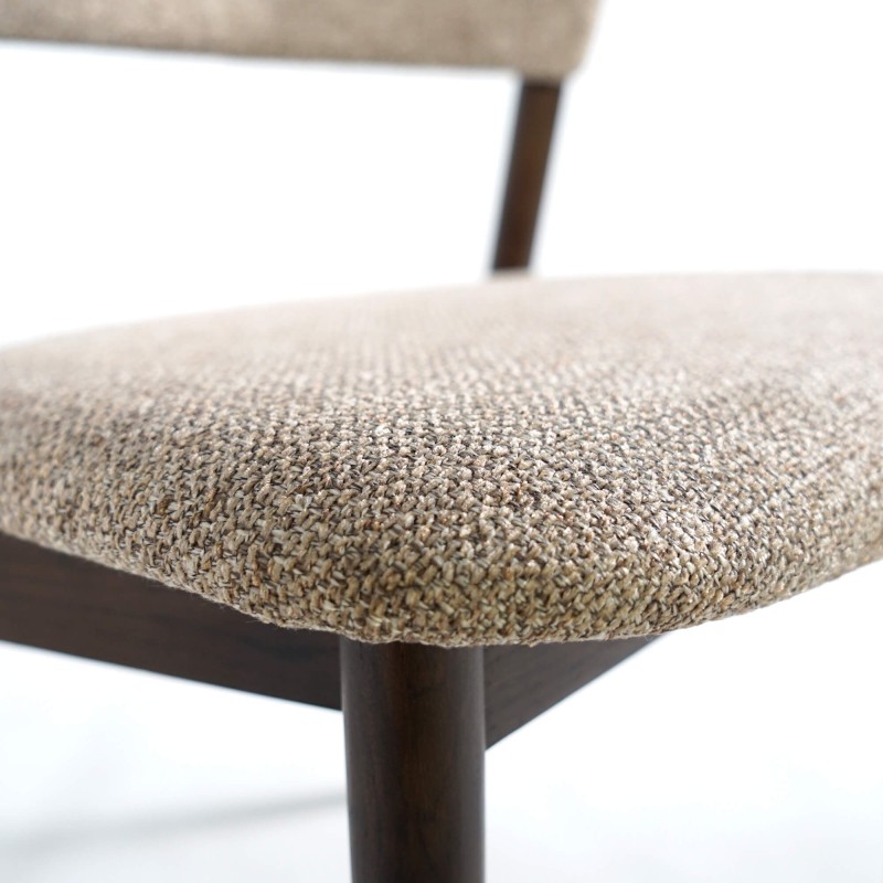 Esszimmerstuhl aus Stoff in Espressofarben – Revere