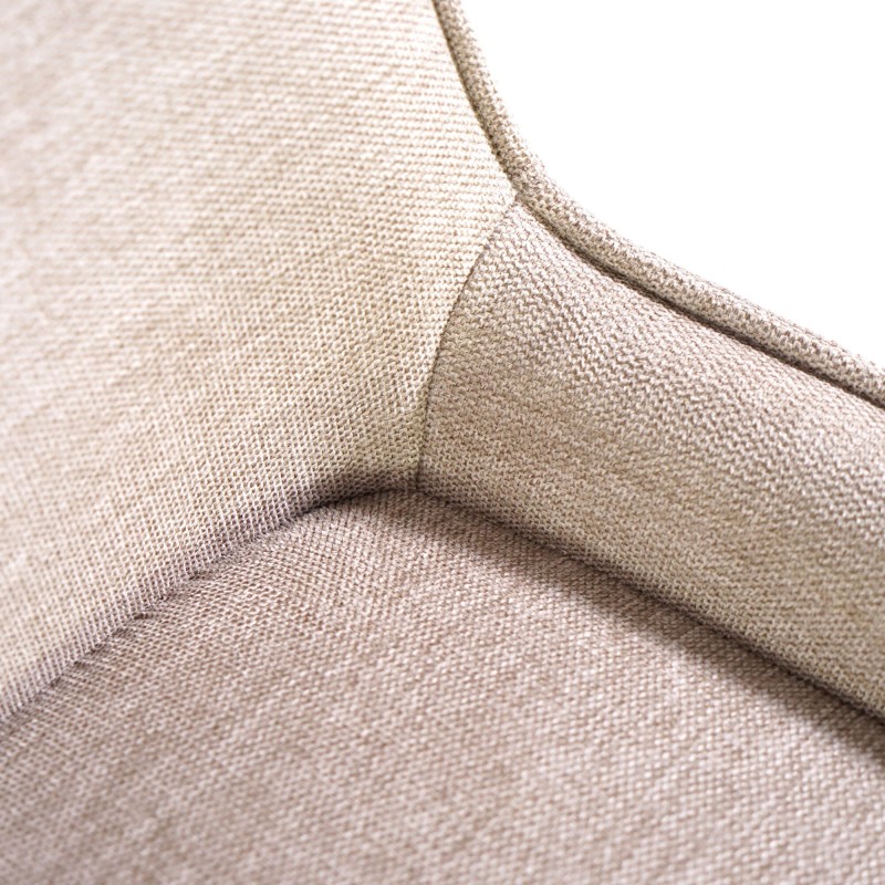 Esszimmerstuhl aus sandfarbenem Stoff – Calgary