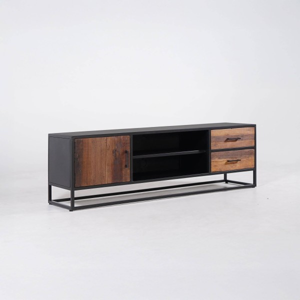 Industrielle TV-Möbel aus recyceltem Holz - Recycled