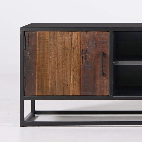 Industrielle TV-Möbel aus recyceltem Holz - Recycled