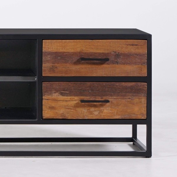 Industrielle TV-Möbel aus recyceltem Holz - Recycled
