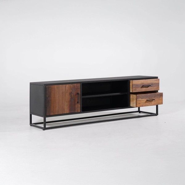 Industrielle TV-Möbel aus recyceltem Holz - Recycled