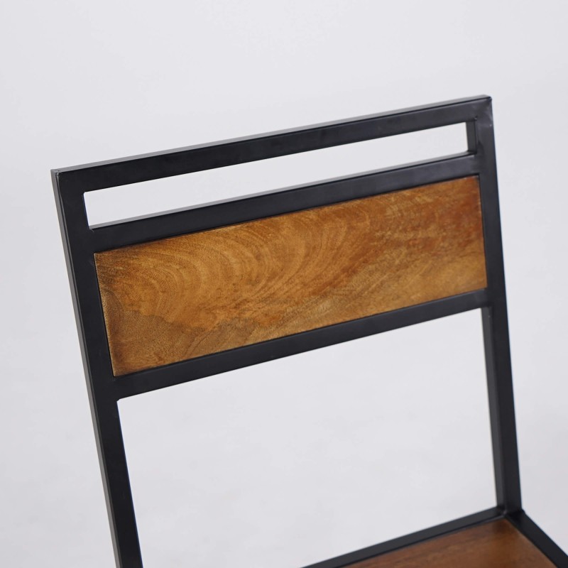 Stuhl aus Holz und Metall - Jen