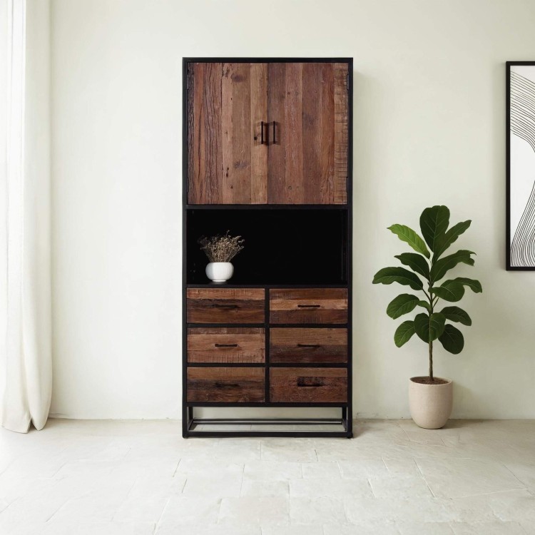 Industrieschrank aus recyceltem Holz - Recycled