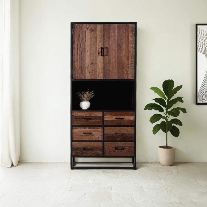 Industrieschrank aus recyceltem Holz - Recycled