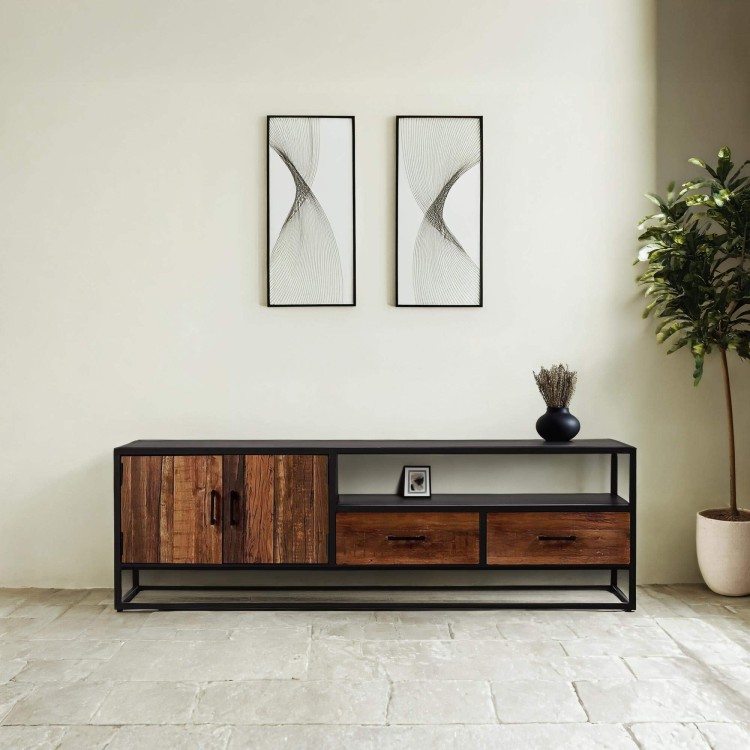 TV-Möbel 160 cm aus recyceltem Holz – Recycled