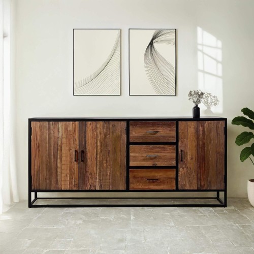 Sideboard 200 cm aus recyceltem Holz – Recycled