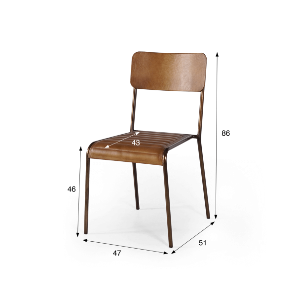 Brauner Lederstuhl - Back to school