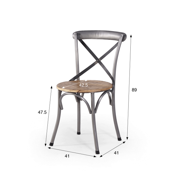 Bistrostuhl aus Holz und Metall