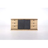 Industrial Sideboard aus Massivholz und Metall 200 cm – Detroit