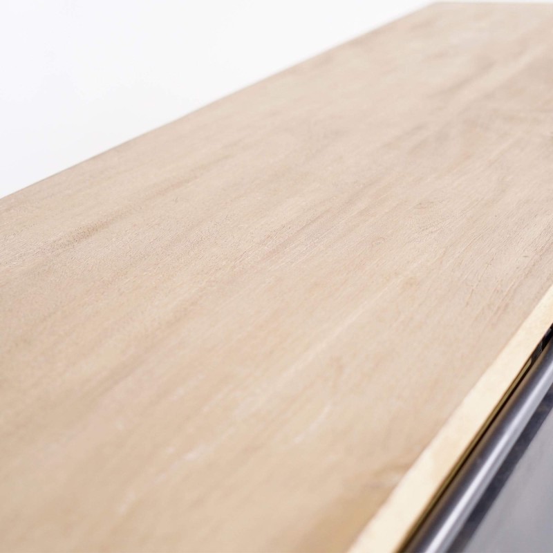 Industrielles Sideboard aus Massivholz und Metall 150 cm – Detroit