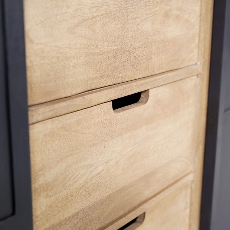 Industrielles Sideboard aus Massivholz und Metall 150 cm – Detroit
