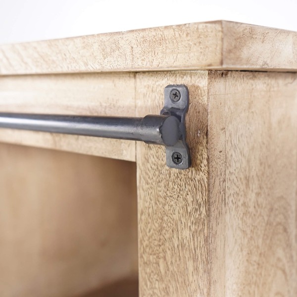 Vitrine im Industrial-Stil aus Massivholz 180 cm – Detroit