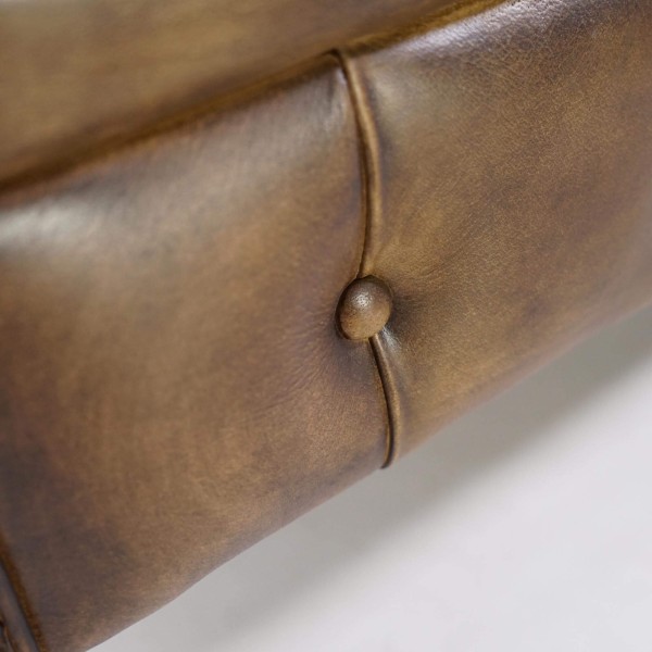 Chesterfield-Sofa aus echtem Leder, 3-Sitzer – Edward