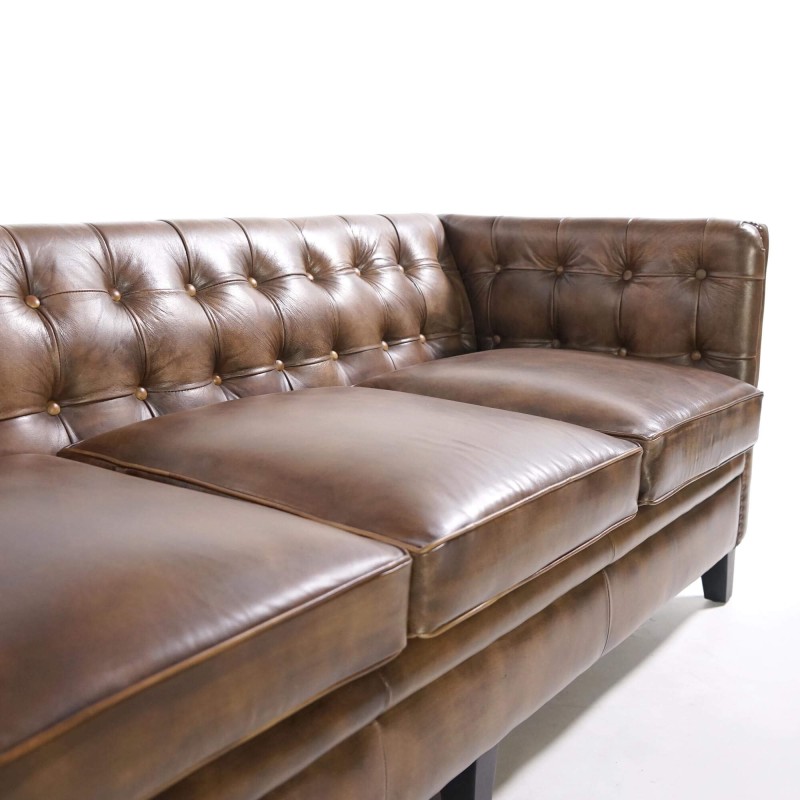 Chesterfield 3-Sitzer-Sofa aus kapitoniertem Büffelleder – Charles