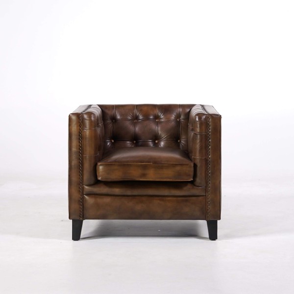 Chesterfield-Sessel aus Büffelleder – Charles
