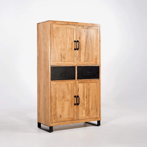 Hoher Buffetschrank aus Akazienholz – Osaka