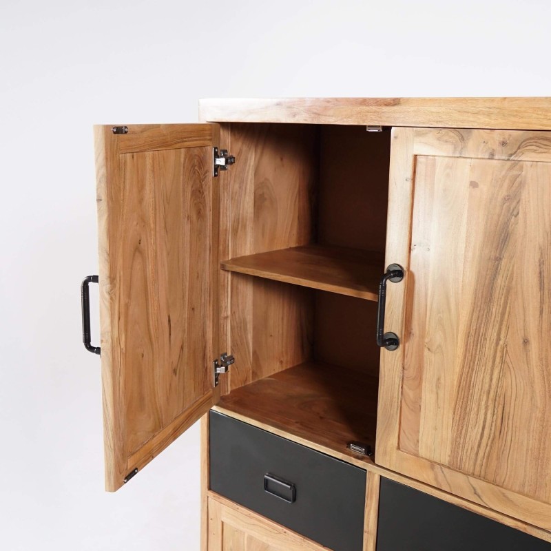 Hoher Buffetschrank aus Akazienholz – Osaka