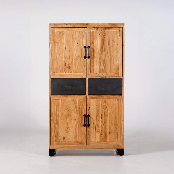 Hoher Buffetschrank aus Akazienholz – Osaka