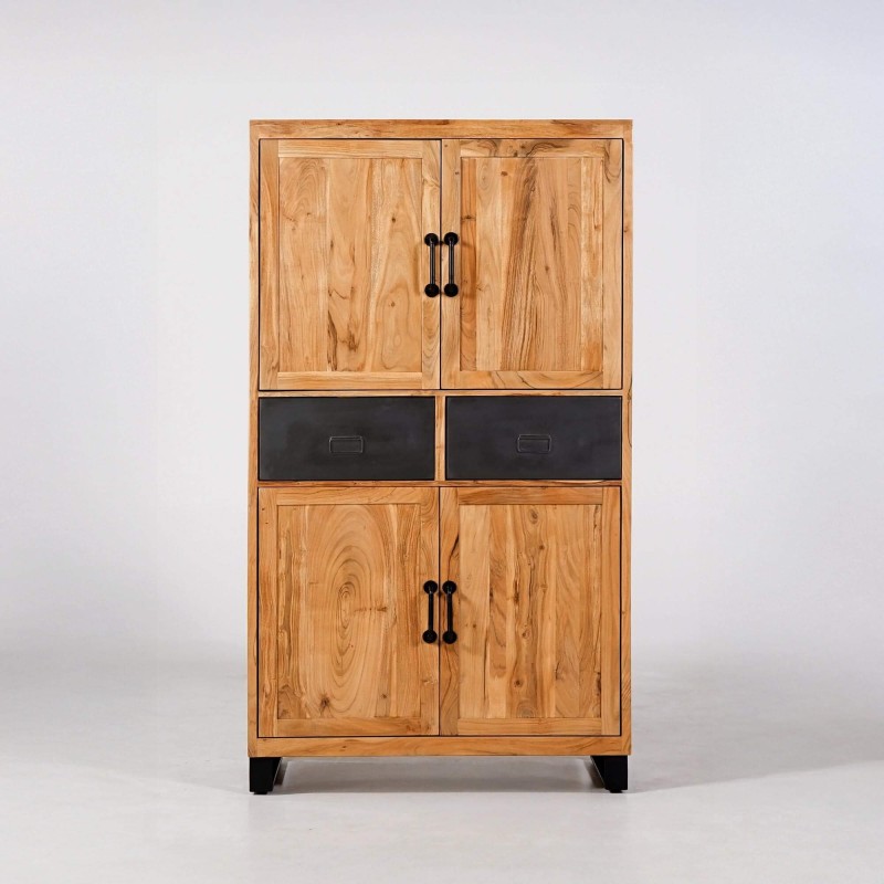 Hoher Buffetschrank aus Akazienholz – Osaka