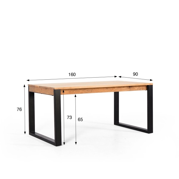 Esstisch aus Holz und Metall 160 cm – Osaka