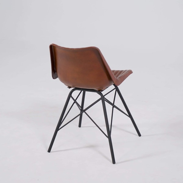 Brauner Lederstuhl - Chelsea