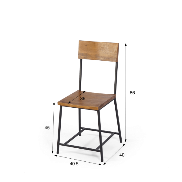 Holz- und Metallstuhl Robin