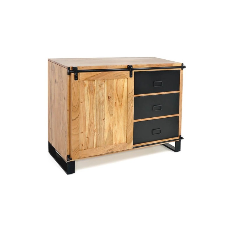 Kleines Buffet aus Holz und Metall 110 cm - Osaka