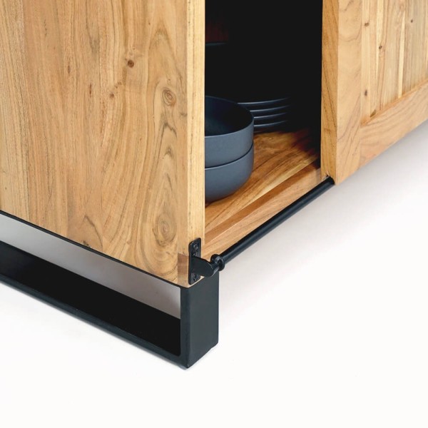 Kleines Buffet aus Holz und Metall 110 cm - Osaka