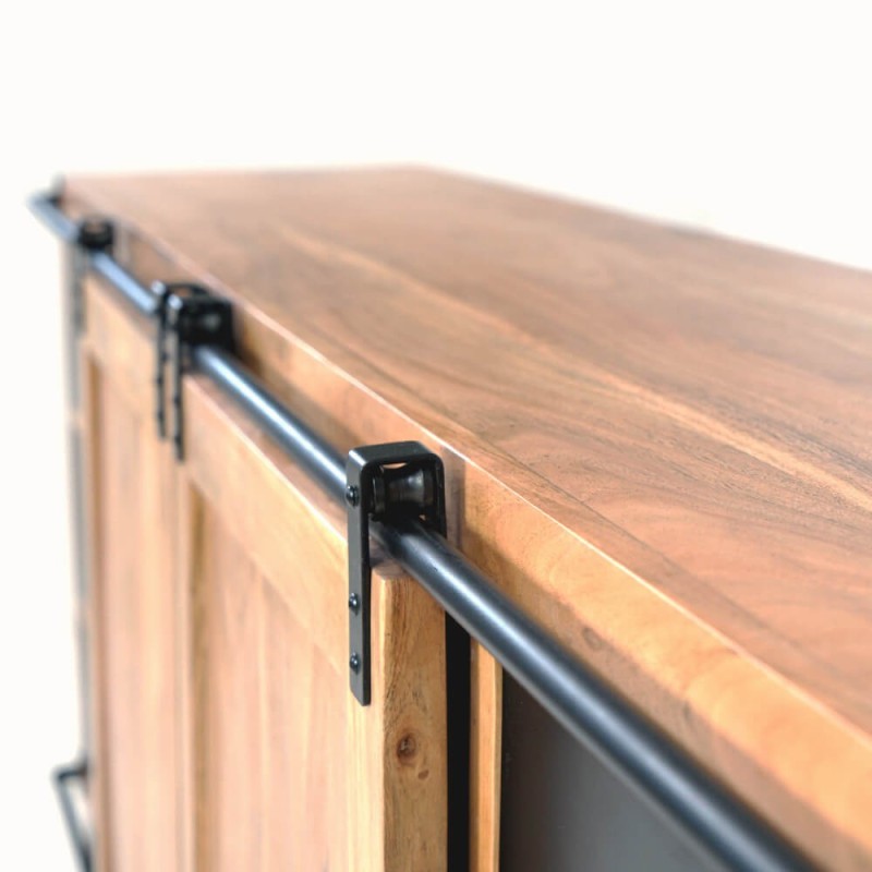 Großes Buffet aus Holz und Metall 200 cm - Osaka
