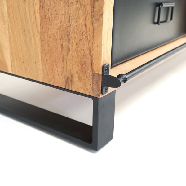 Großes Buffet aus Holz und Metall 200 cm - Osaka